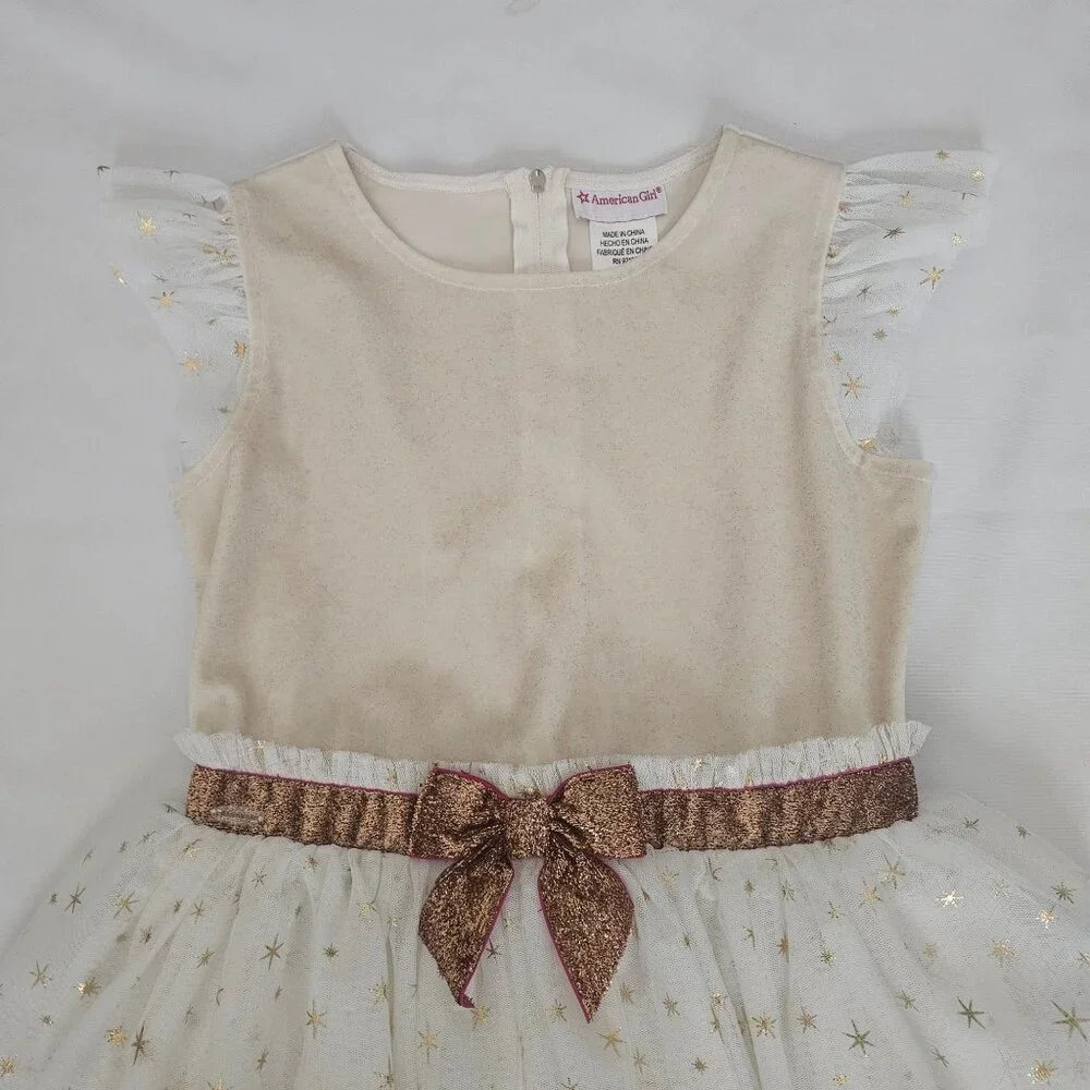 American Girl Velour Top Tulle Tiered Skirt All That Glitters Party Dress Sz 10